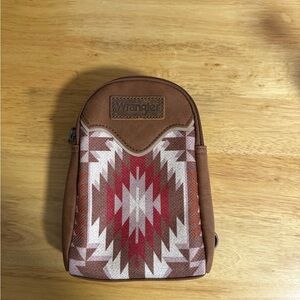 Wrangler Brown Red Aztec Crossbody
